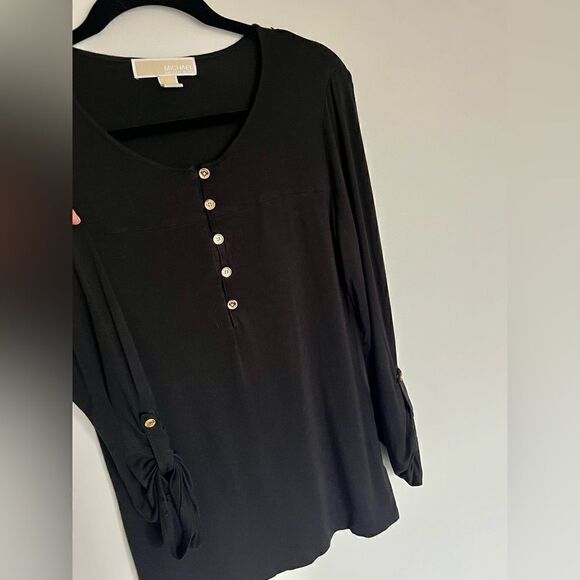 *2/$30* MICHAEL Michael Kors 3/4 sleeve button up top - Picture 3 of 7